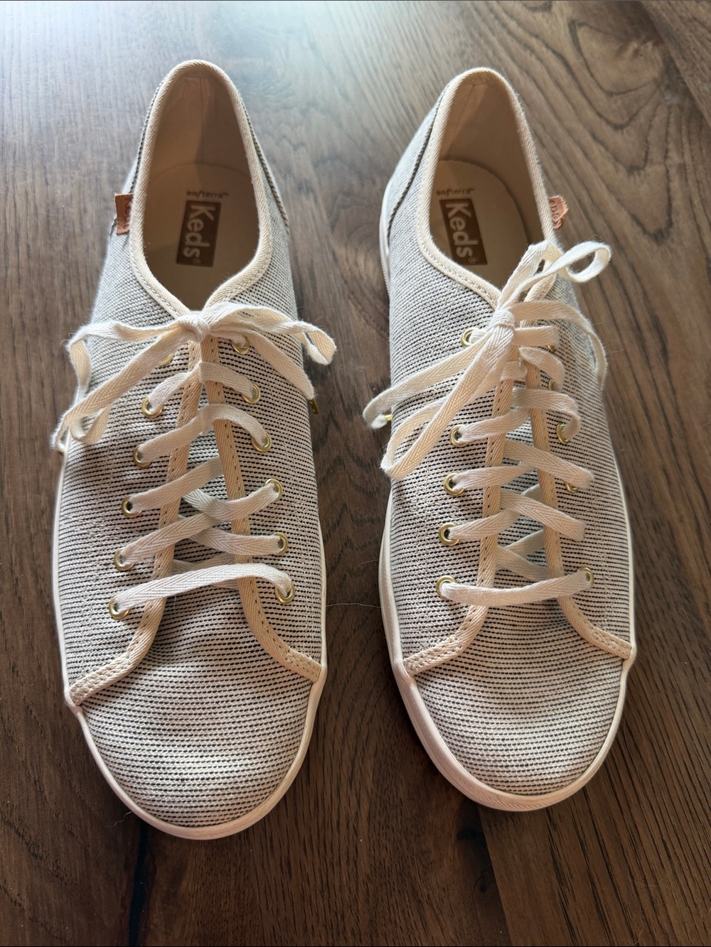 Keds Women's 10 Lace Black and Cream Shoes